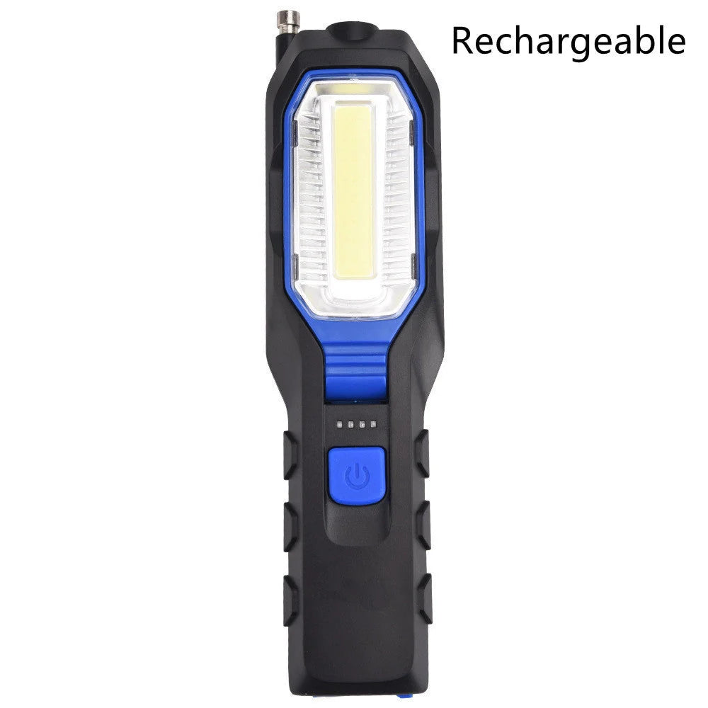 COB Strong Searchlight Rechargeable LED Portable Multi-function Auto Repair Light with 300m range