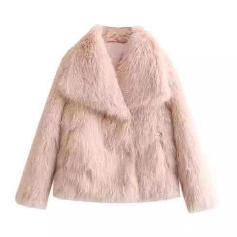 Cozy plush winter coat for women, available in a range of stylish colors