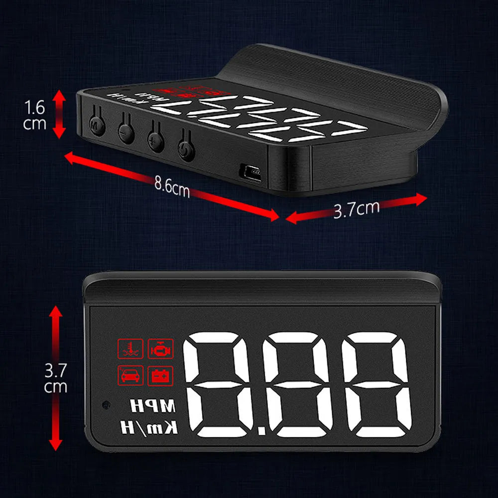 M3 car OBD2 GPS head-up display projector with 4:3 screen and OBD cable