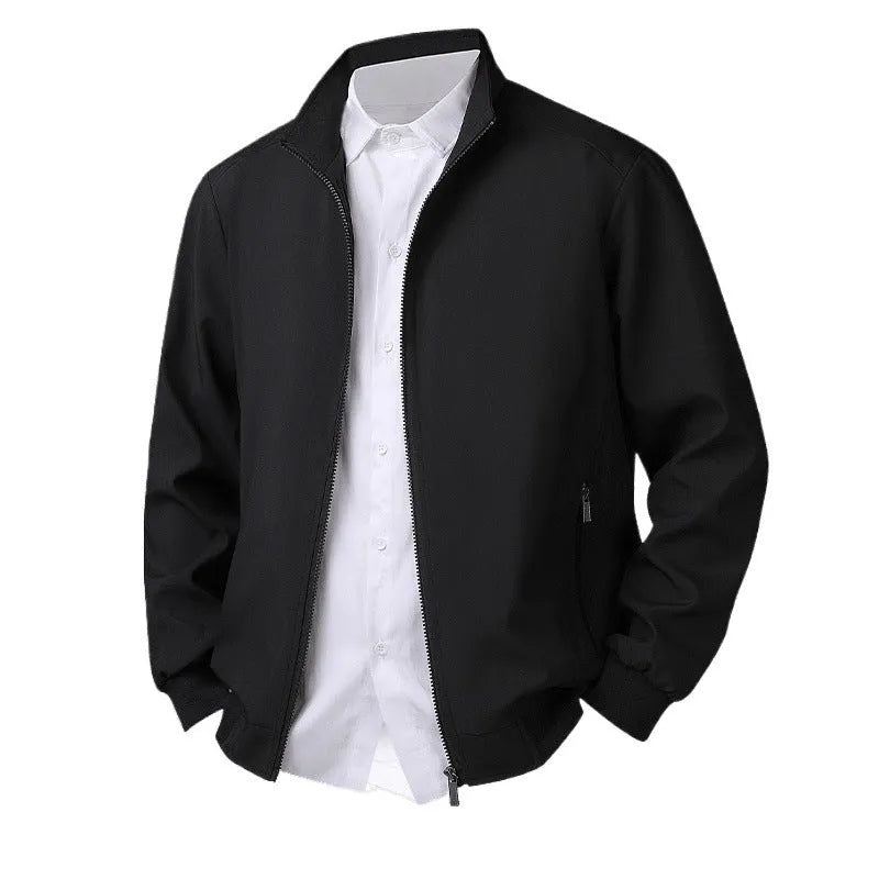 Plus size men's grey plaid corduroy hooded jacket with stand-up collar and patch pockets