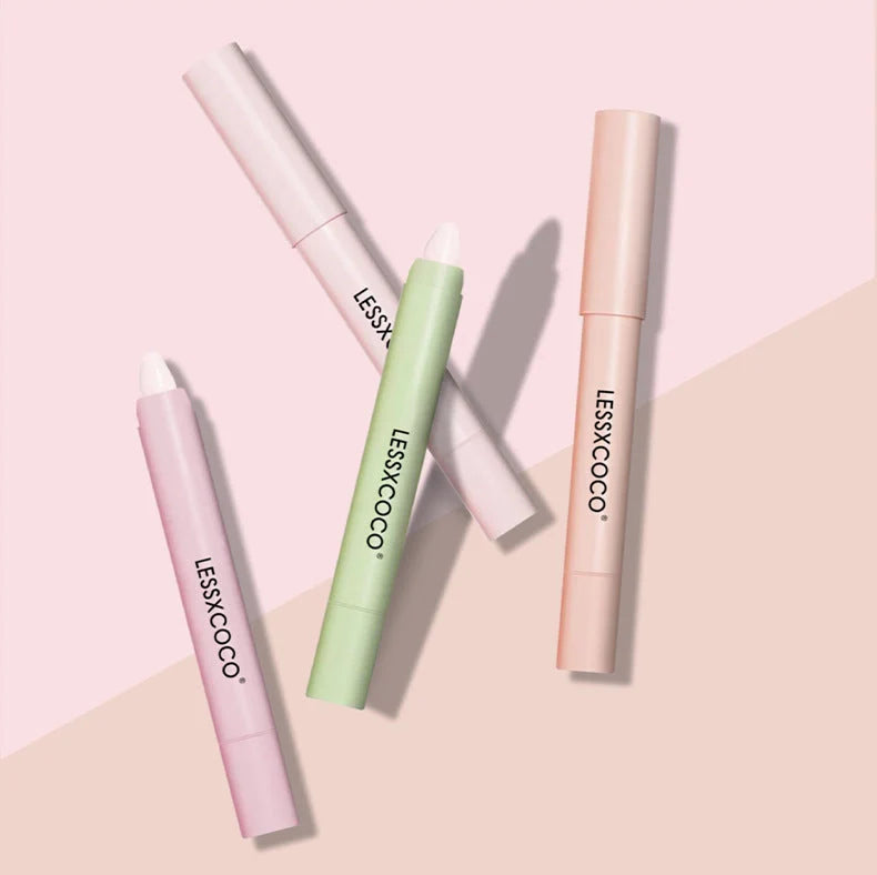 Romantic fragrance solid aromatherapy lip pencil set for ladies, available in orange, pink, green, and yellow