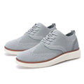 Men's outdoor fly woven mesh hiking casual shoes with rubber outsole in black side view