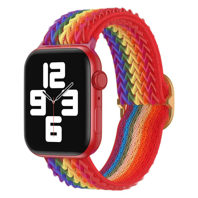 Stylishly Adjustable Apple Watch Strap in Woven Pattern with Customizable Fit