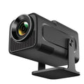 HY320 Android smart projector with 1080p resolution, 390 ANSI lumens, and rotatable PTZ bracket