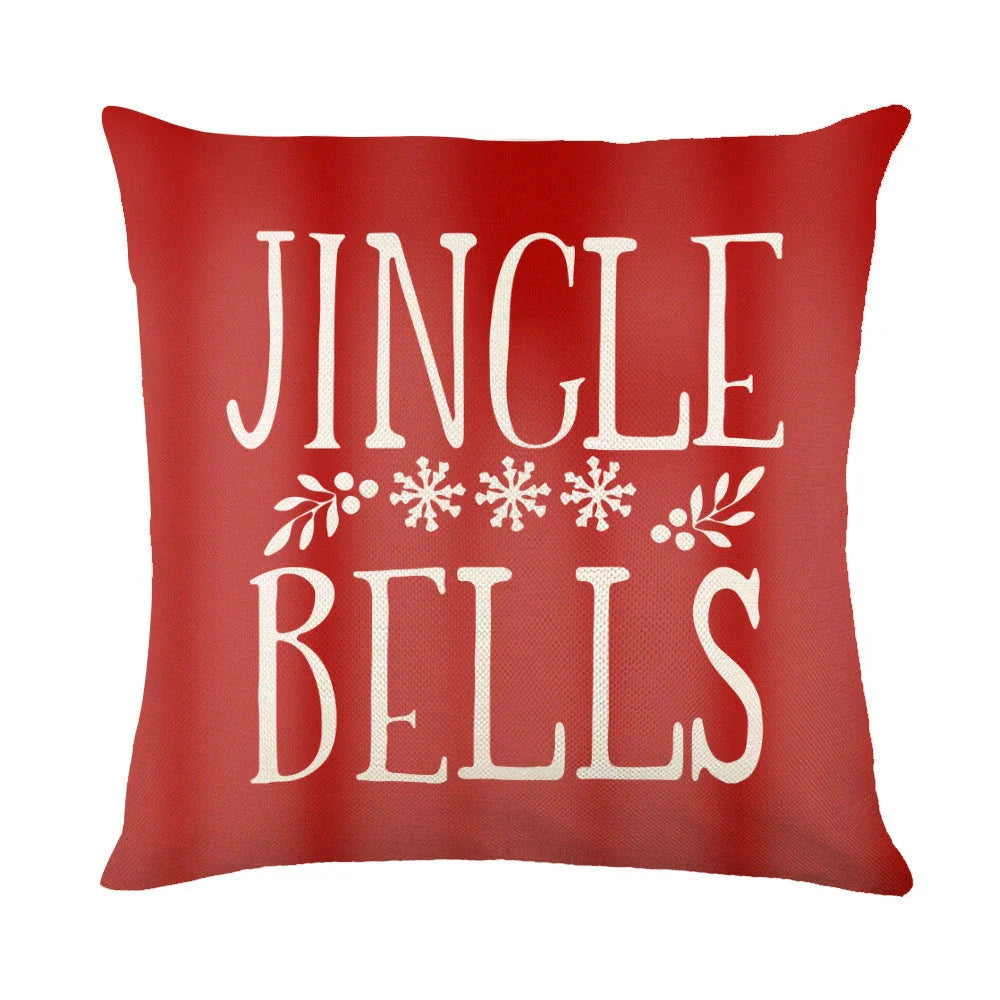 Cozy Christmas pillow covers with whimsical snowflake designs in various colors to decorate your home for the holidays.
