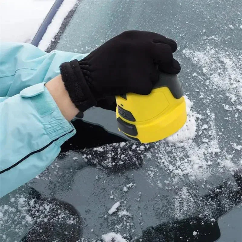 Cordless electric ice scraper with rechargeable battery for effortless windshield deicing during winter