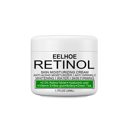 Skin brightening moisturising cream container with squalane and milk extract ingredients