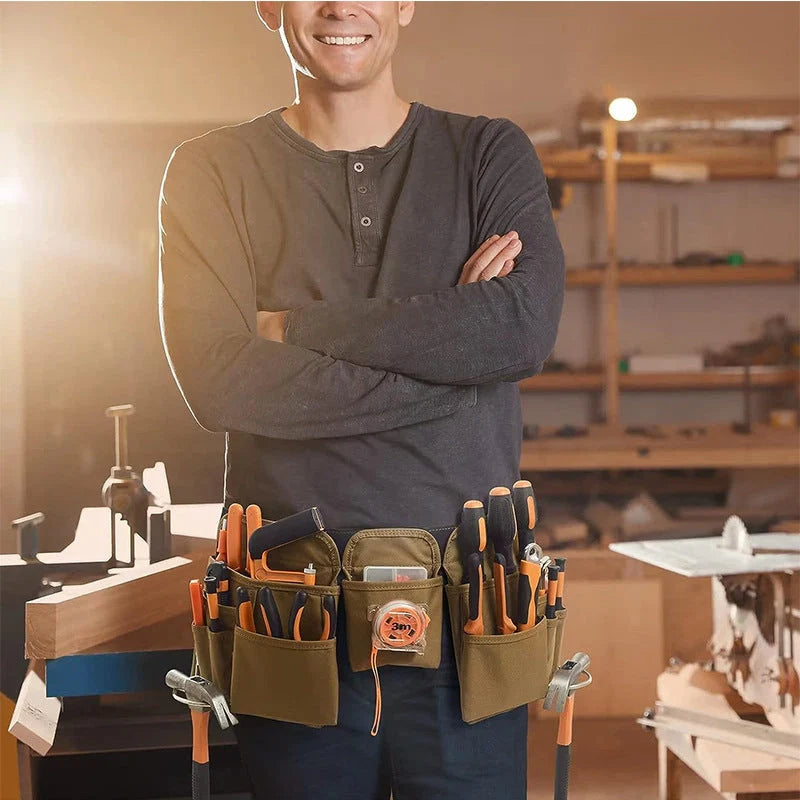 Adjustable Tool Belt in 900D Oxford Cloth, available in pink and khaki