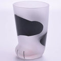 Creative cat paw glass mug with frosted finish and 300ml capacity