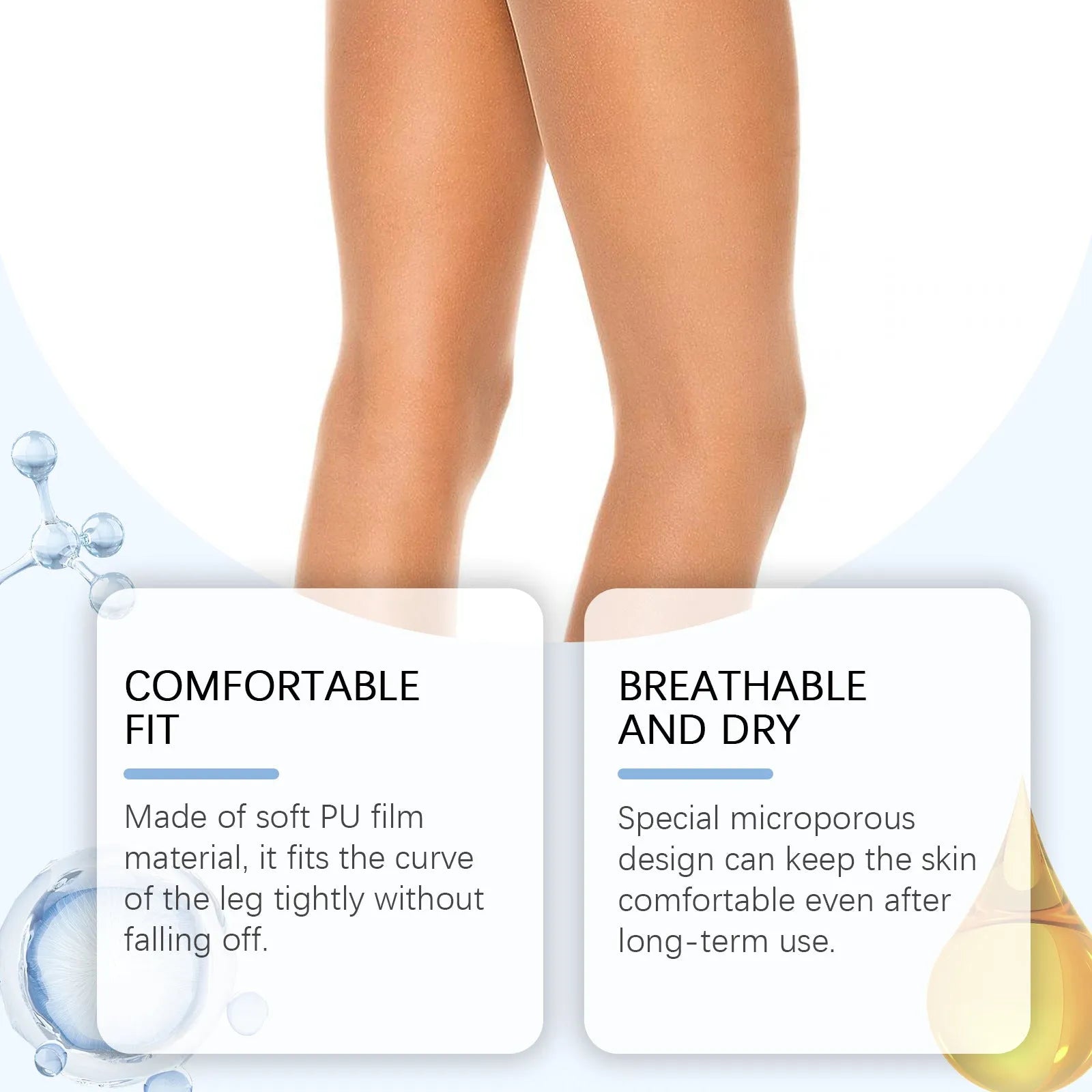 Transparent leg anti-wear gel protection patches in 10-piece pack for sports friction prevention