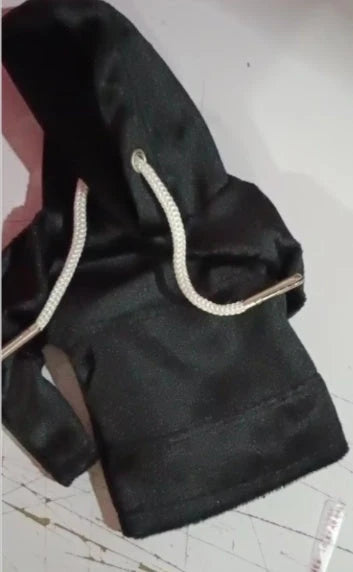 Universal gear knob cover hoodie in pure cotton for car interior personalisation