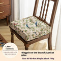 American dining chair cushion with plant pattern measuring 40×40×8cm in apricot colour