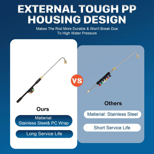 110inch stainless steel high-pressure washer gutter cleaning extension rod