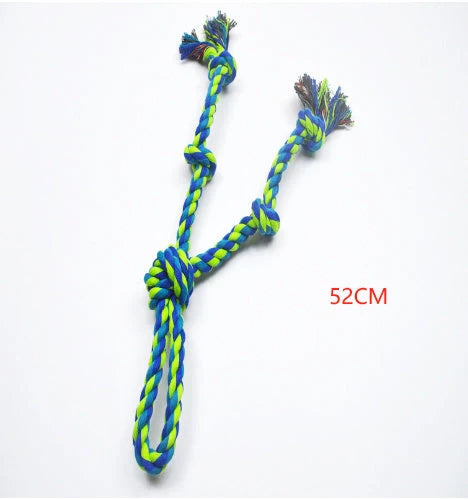 Heavy-duty cotton rope dog toys for large breeds with dental health benefits