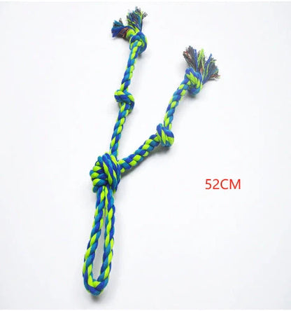 Heavy-duty cotton rope dog toys for large breeds with dental health benefits