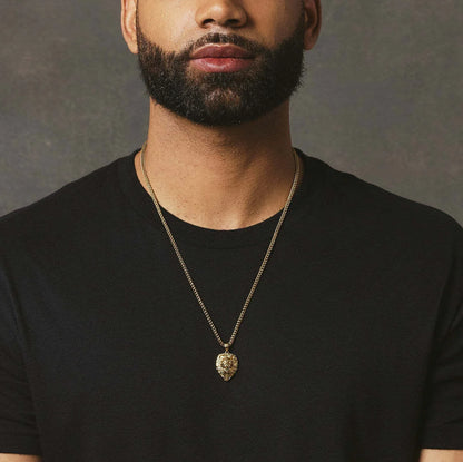 Stainless steel compass pendant necklace with 53cm chain