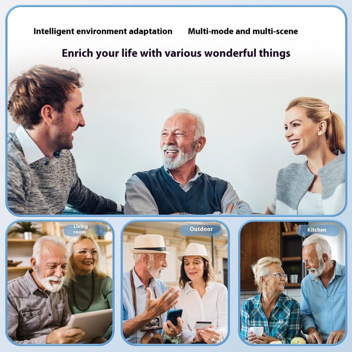 Digital hearing aid for elderly invisible noise reduction Type-C rechargeable red colour single machine