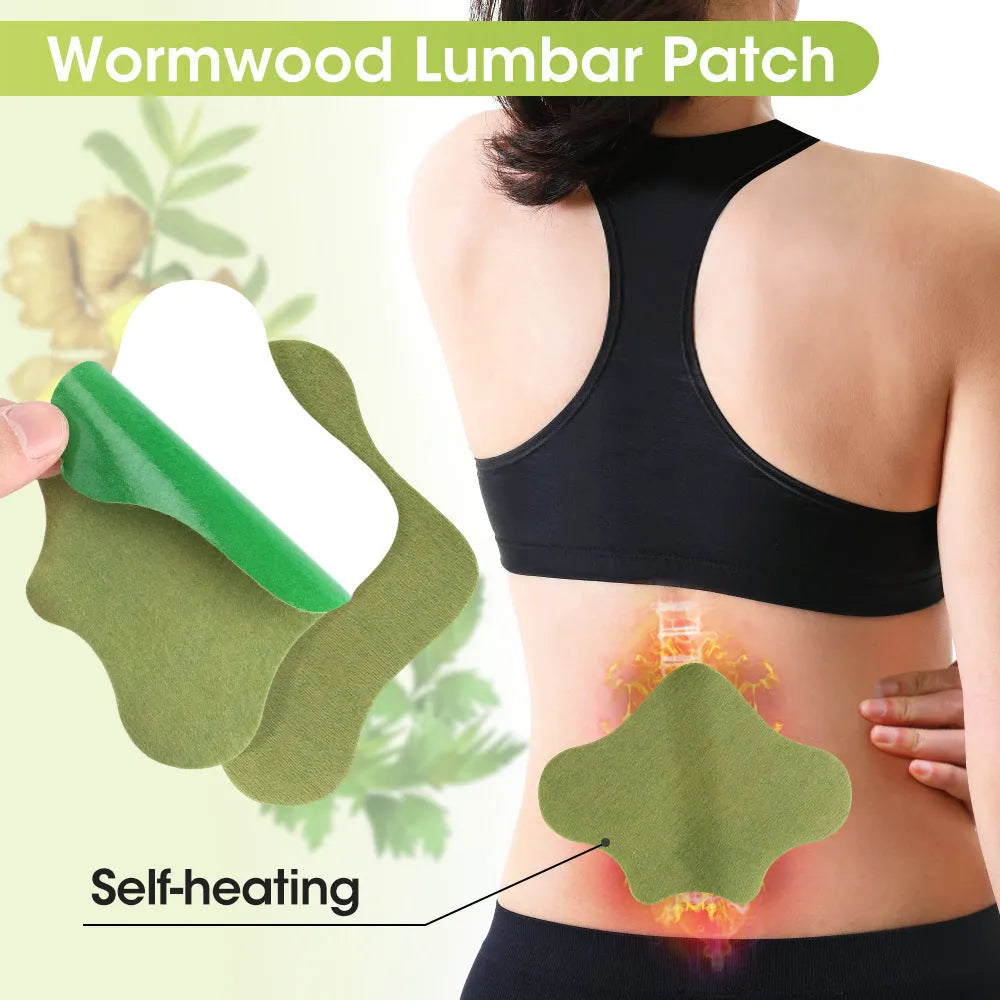 Pack of 12 Chinese mugwort herbal plasters for knee, back, neck, and foot application.