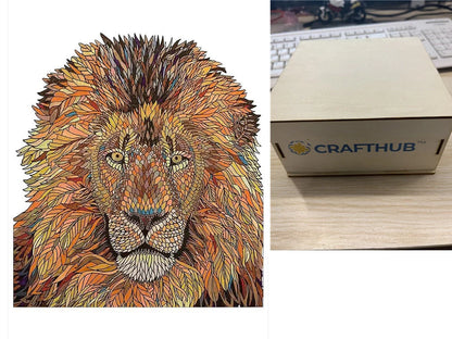 Animal Puzzle Craft Hub A3 Size Wooden Box for puzzle storage and display