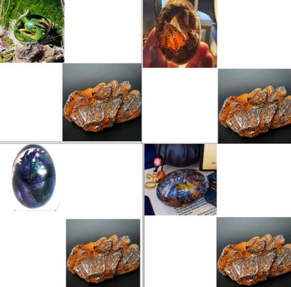 Lava Dragon Egg Desktop Decoration Dinosaur Egg Resin Crafts in various colours and base options