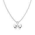 925 silver matte bow necklace with electroplated gold finish on display