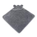 Ultra fine fibre pet bath towels for dogs and cats in grey and green colours showing three size options