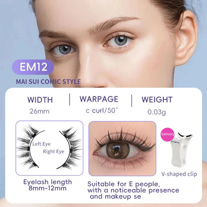 Magnetic suction false eyelashes in class Mink hair for a natural, effortless look