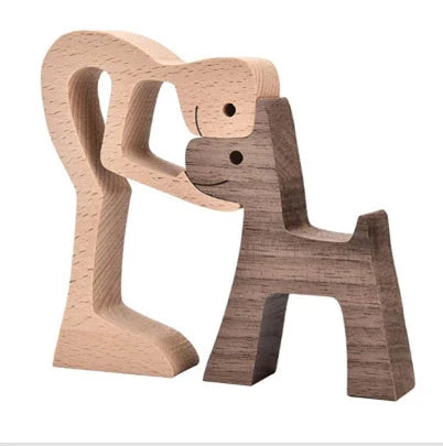 Nordic style wooden office desktop ornament with polished finish