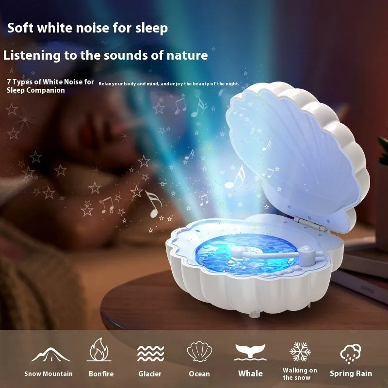 Retro vinyl record player shell decorative lamp in blue colour with USB-C charging port