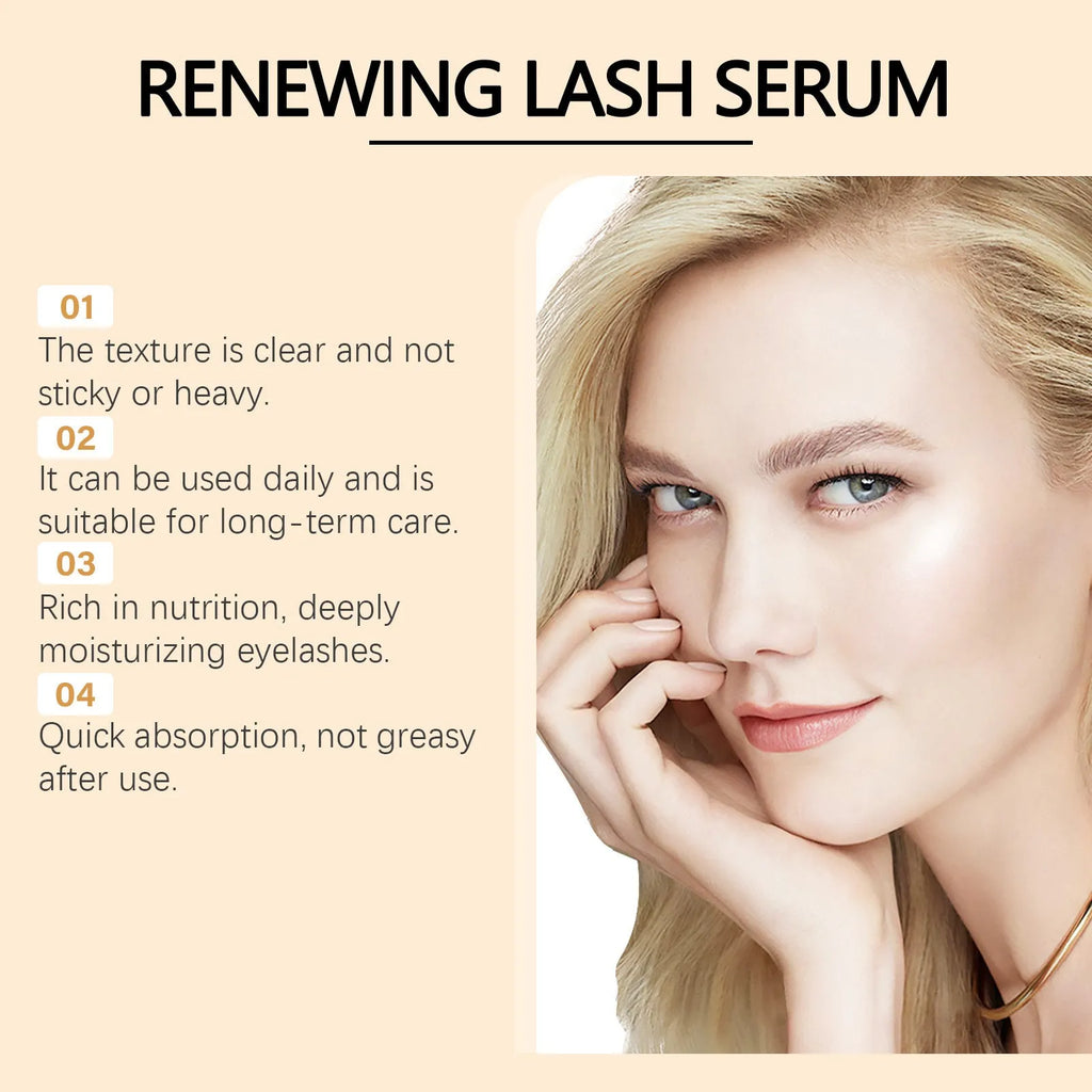 3ML bottle of transparent eyelash nourishing liquid with glycerol and Vitamin E.