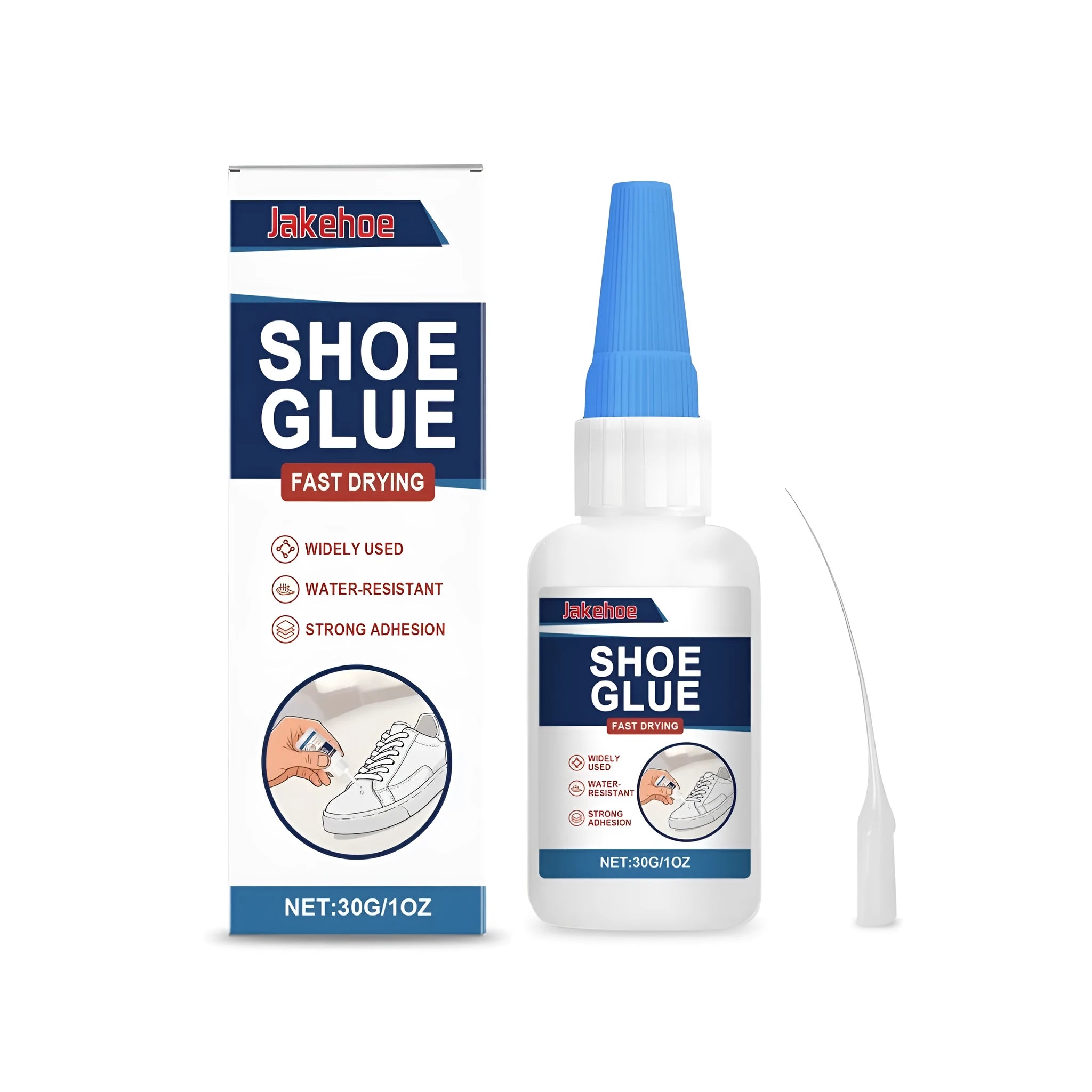 30g tube of multifunctional repair adhesive with dropper applicator for shoes, leather, ceramic and glass