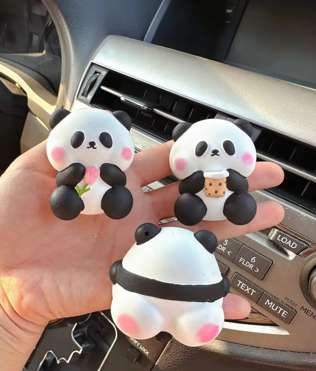 Cute panda car vent perfume decoration for aromatherapy and odour removal