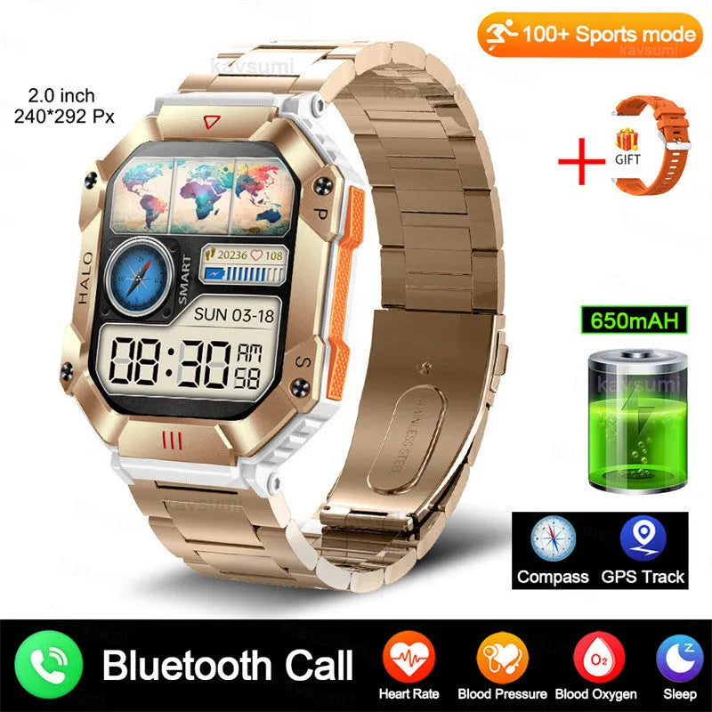 Android GPS fitness smart watch for women with Bluetooth calling and multiple strap options