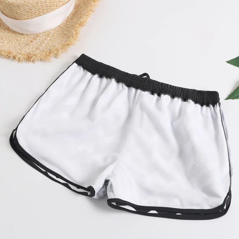 Zigzag print ladies bikini swimwear with geometric pattern on 82% polyester fabric