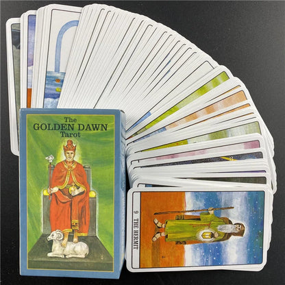 Golden Dawn Tarot Oracle Cards English Version with vivid designs for party entertainment