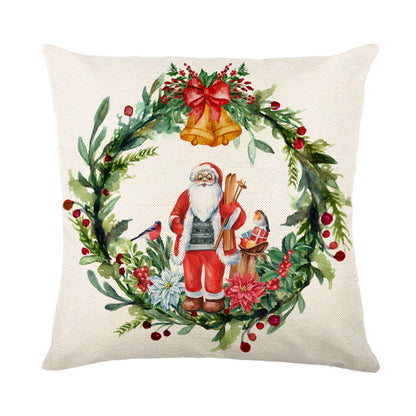 Cozy Christmas pillow covers with whimsical snowflake designs in various colors to decorate your home for the holidays.