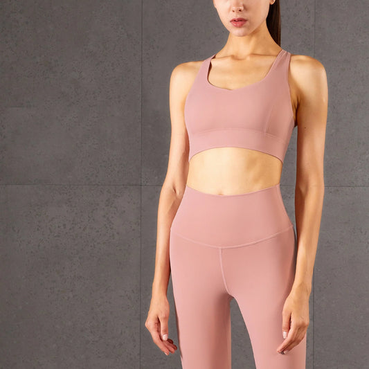 Gather Strength Wrap Mesh Panel Yoga Bra in various colours and sizes