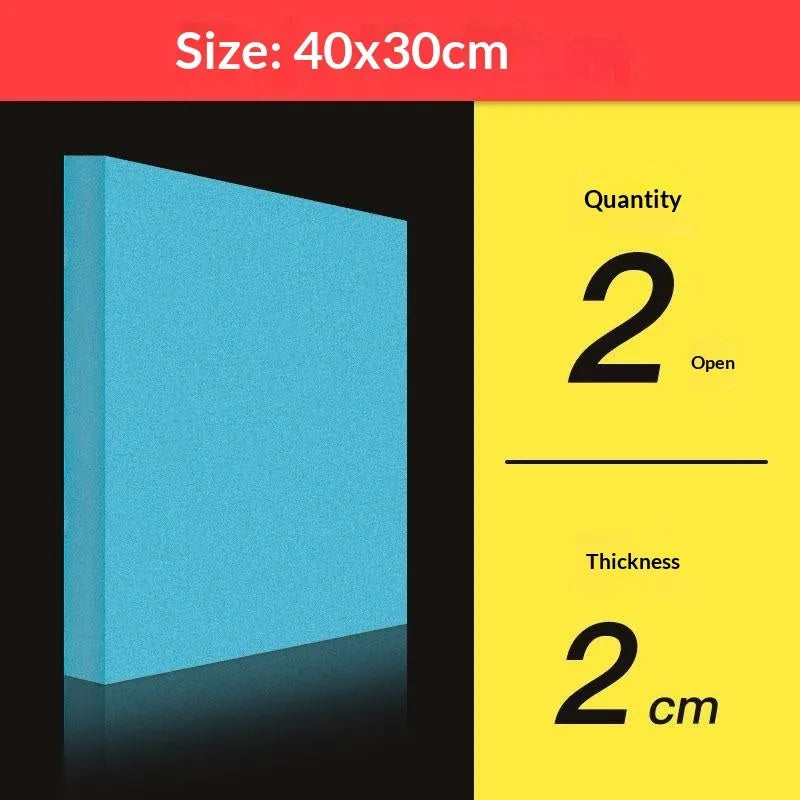Ten blue high-density foam boards in five sizes for carving and architectural model making