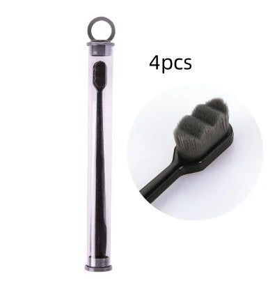 Ultra-fine nylon toothbrush with super soft 2.3cm bristles for sensitive gums