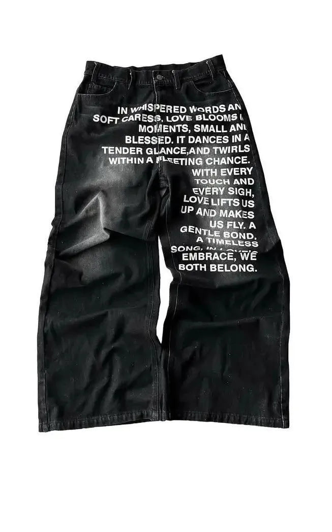 Men's loose wide-leg straight cut casual trousers in pure cotton fabric, black colour option