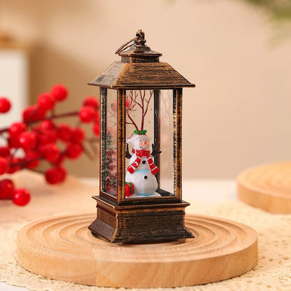 Christmas Santa Claus LED night light battery-powered hanging lantern for festive decoration