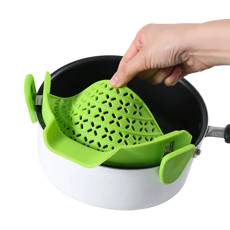 Silicone pot drain stopper kitchen gadget in modern minimalist style