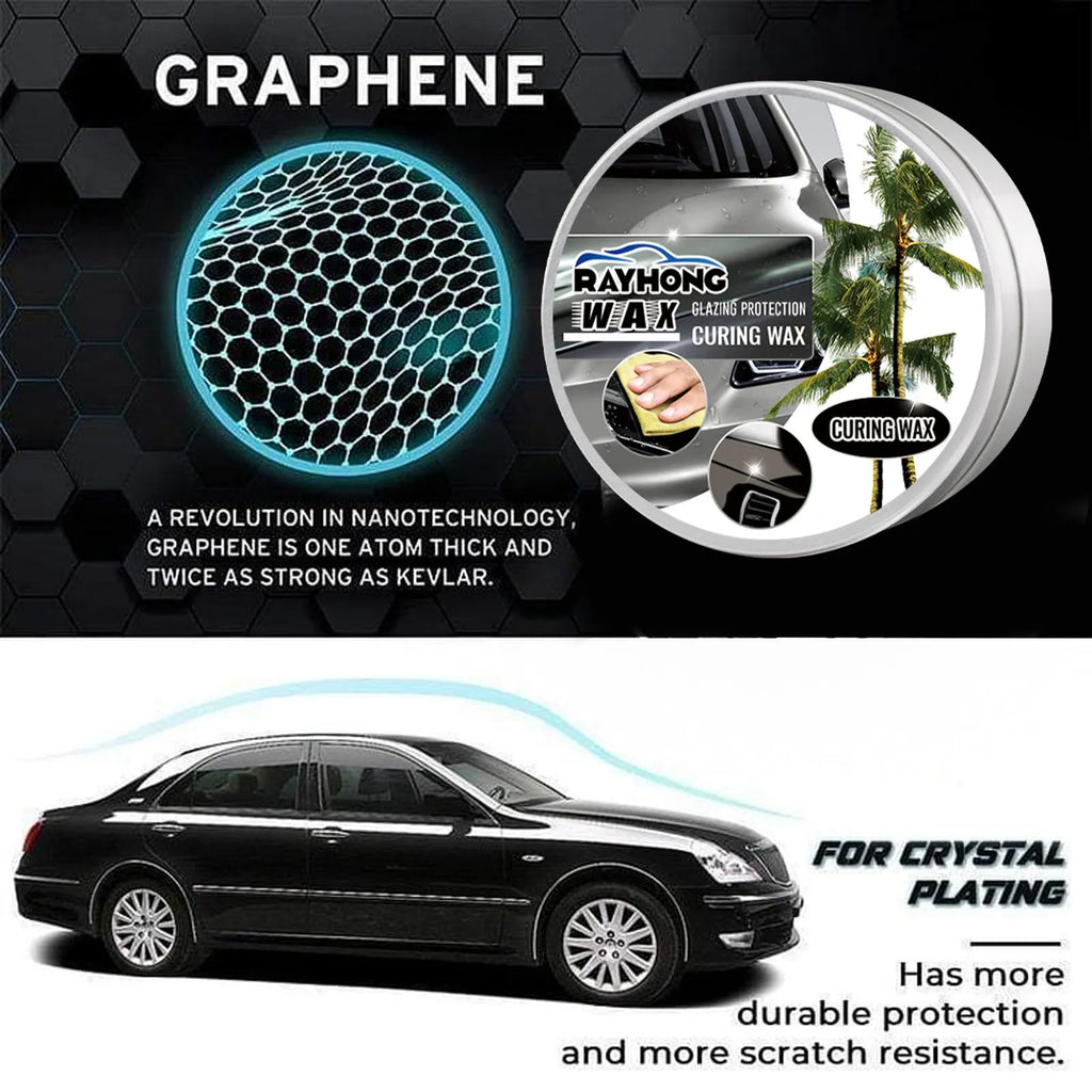 Car coating wax container and application sponge for vehicle paint protection