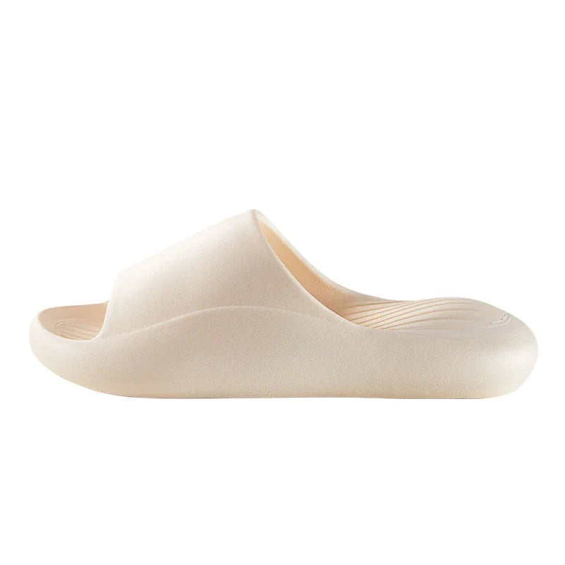 Cozy slip-on house slippers with shearling lining for ultimate in-home comfort and style