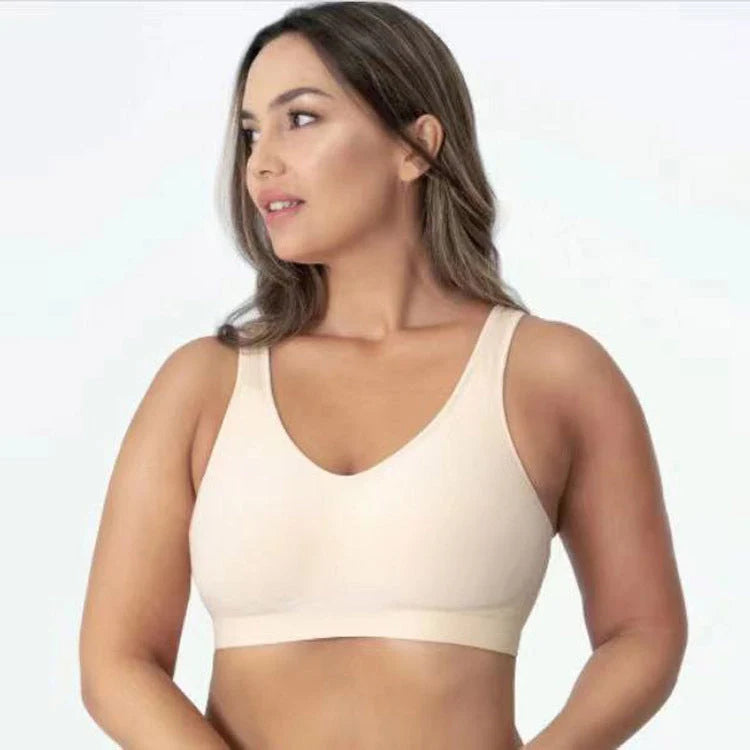 Plus-size S-3XL ShaperBra in white, black, and skin tone options