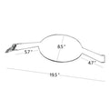 Brown freestanding car-shaped hat stand with a chrome-plated interior iron frame