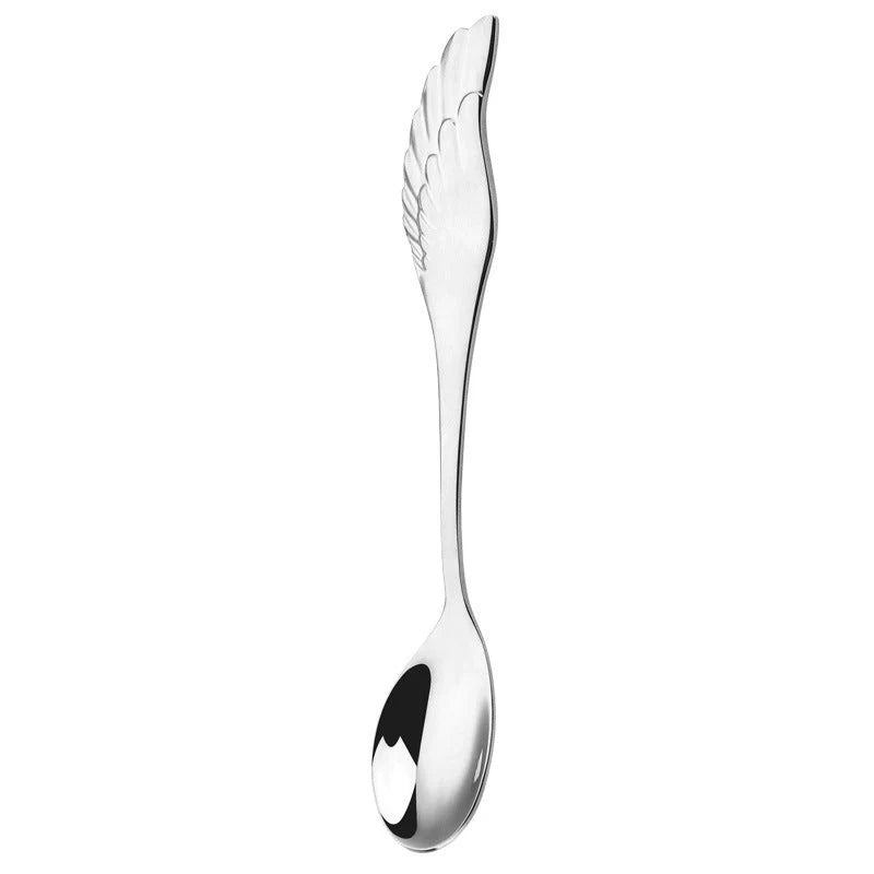 304 stainless steel Angel Wing spoon and fork set in various colours