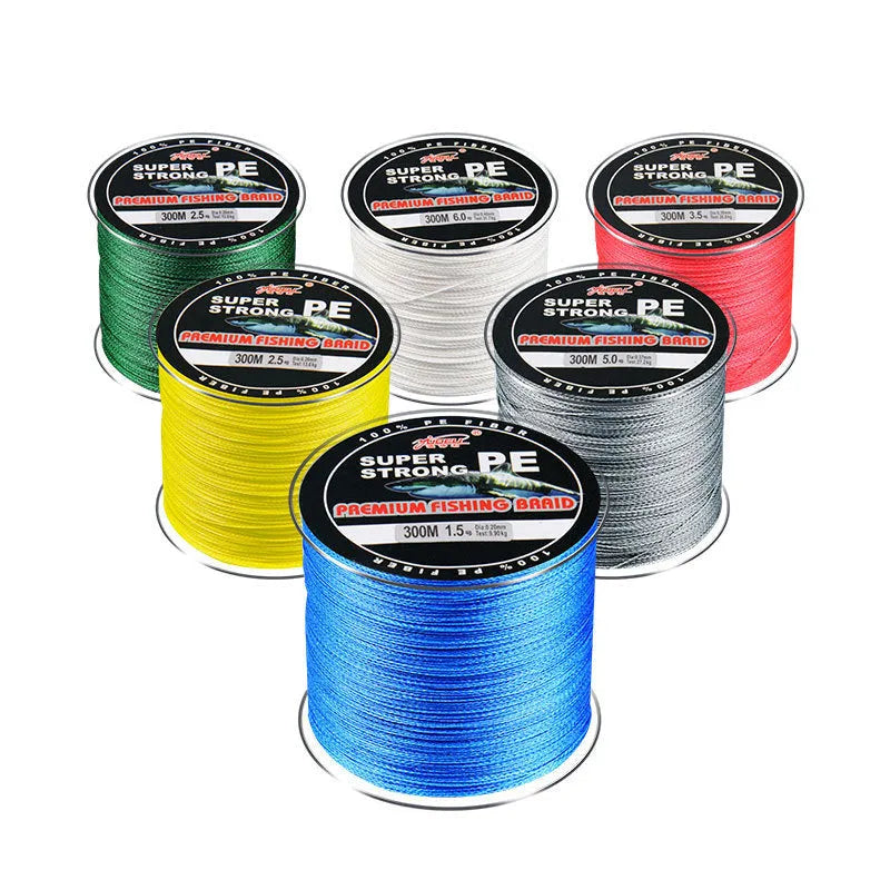 Dali Mayu PE fishing line spool in selected colour with 300m length and four-section design