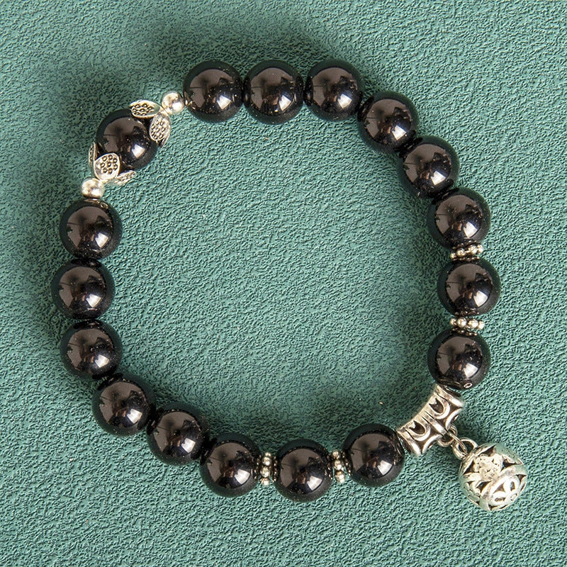 10mm Hollow Ball Korean Style Crystal Opal Beaded Bracelet in various colours