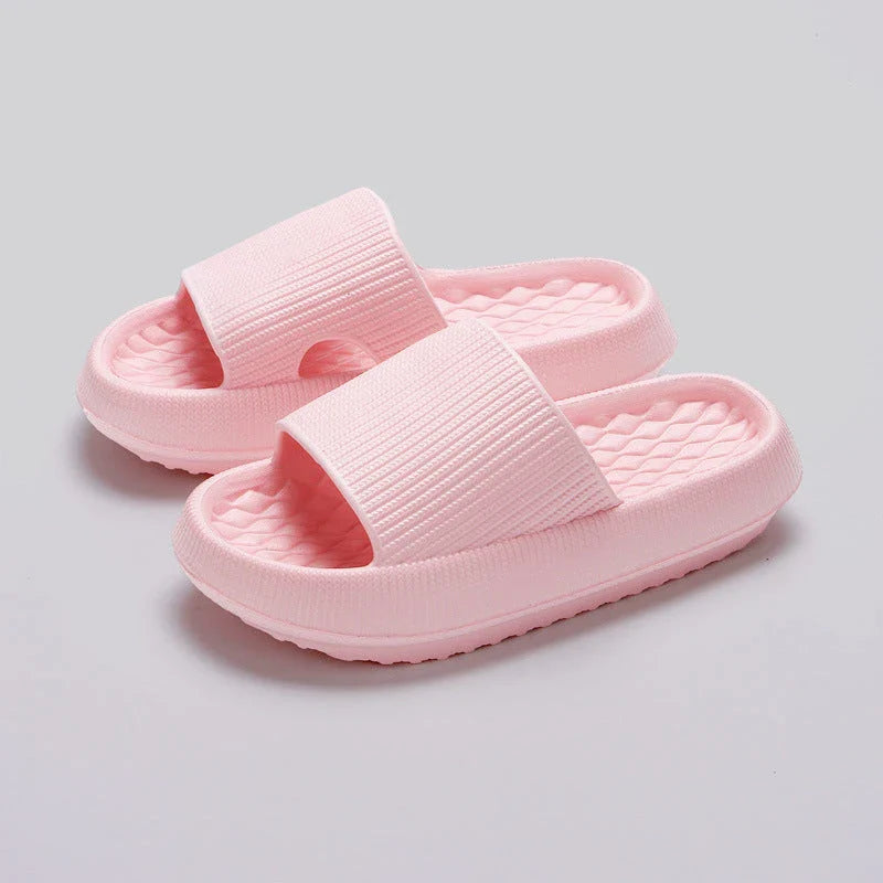 Stylish EVA slippers with rhombus stripe pattern for comfortable summer wear